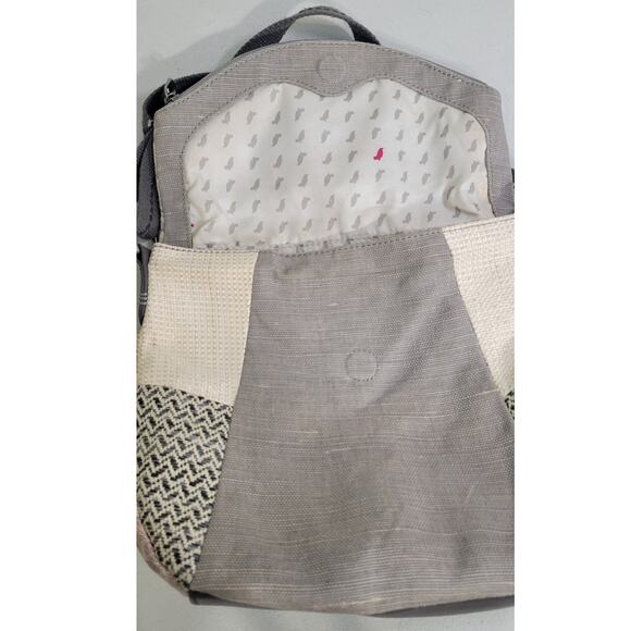 Sakroots Purse Foldover Crossbody Patchwork Tan & Creams Boho Cottage Core - Picture 3 of 7